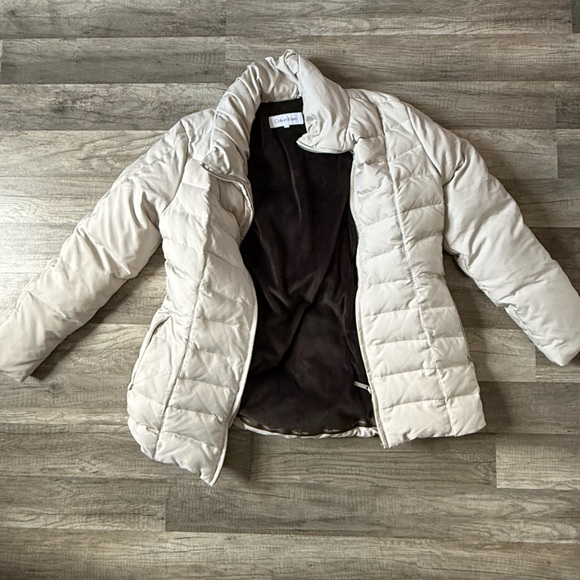 Calvin Klein Jackets & Blazers - Calvin Klein Cream Puffer Jacket